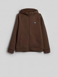 4F Bluza dresowa regular z kapturem męska - brązowa XL. Brązowe bluzy z kapturem męskie 4f, m, z dresówki. Za 269.99 zł.