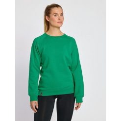 Bluza damska Hummel Red Classic. Zielone bluzy sportowe damskie HUMMEL, na wiosnę, s, bez wzorów, z bawełny, bez ramiączek, długie, bez kaptura. Za 166.25 zł.