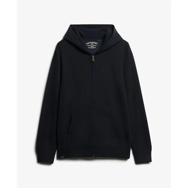 Klasyczna bluza z kapturem zapinana na zamek Superdry Essential. Niebieskie bluzy z kapturem męskie Superdry., na lato, uniwersalny, z materiału. Za 379.85 zł.