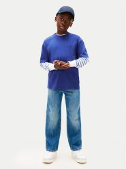 Tommy Hilfiger T-Shirt Essential Archive KB0KB09646 M Niebieski Regular Fit. Niebieskie t-shirty chłopięce Tommy Hilfiger, bez wzorów, z bawełny, bez ramiączek. Za 109.99 zł.