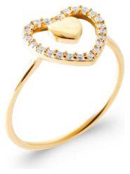 L'Atélier Précieux Pozłacany pierścionek z cyrkoniami rozmiar: 52. Żółte pierścionki damskie L'Atélier Précieux, z cyrkonią, pozłacane. Za 130.99 zł.