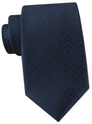 Męski Krawat - Granat z Fakturą Tkaniny - Angelo di Monti. Niebieskie krawaty i muchy męskie Angelo di Monti, bez wzorów, z tkaniny, eleganckie. Za 49.99 zł.