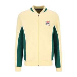 Bluza męska FILA Settanta Track. Żółte bluzy sportowe męskie Fila, na jesień, bez wzorów, z bawełny, sportowe, bez kołnierzyka, bez ramiączek. Za 189.99 zł.