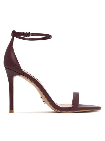 Steve Madden Sandały Tecy 11002956 Bordowy. Czerwone sandały damskie Steve Madden, bez wzorów, ze skóry, bez obcasa, na szpilce. Za 429.99 zł.
