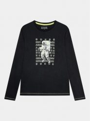 Guess Bluzka L3BI25 I3Z14 Czarny Regular Fit. Czarne t-shirty chłopięce Guess, z aplikacjami, z bawełny, bez ramiączek. Za 79.99 zł.