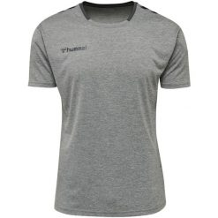 Koszulka sportowa Poliestrowa T-shirt Hummel Authentic Poly Jersey. Szare t-shirty męskie HUMMEL, m, bez wzorów, z jersey, bez kołnierzyka. Za 59.00 zł.