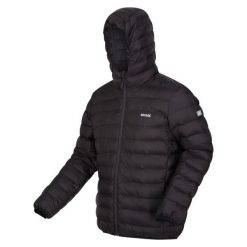 Męska Ocieplana Kurtka Z Kapturem Marizion. Czarne kurtki męskie Regatta, l, bez wzorów, z puchu, sportowe, z kapturem. Za 238.99 zł.