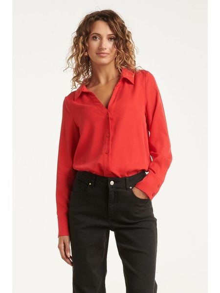 Smashed Lemon Koszula w kolorze czerwonym rozmiar: XL. Czerwone koszule damskie Smashed Lemon, s, bez wzorów, bez kołnierzyka, bez ramiączek. Za 117.73 zł.