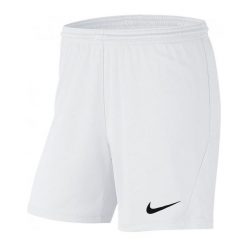 Spodenki piłkarskie damskie Nike Dri-FIT Park III Knit Short. Białe szorty damskie Nike, bez wzorów, sportowe. Za 60.00 zł.