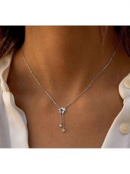 DI GIORGIO Srebrny naszyjnik z elementem ozdobnym - dł. 40 cm rozmiar: onesize. Szare naszyjniki damskie DI GIORGIO, srebrne. Za 87.40 zł.