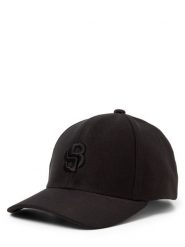 BOSS Czapka Mężczyźni Bawełna czarny, ONE SIZE. Czarne czapki męskie Boss, bez wzorów, z bawełny, klasyczne. Za 259.95 zł.