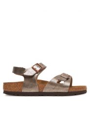 Birkenstock Sandały Kumba 1029445 D Brązowy. Brązowe sandały dziewczęce Birkenstock, ze skóry, bez zapięcia. Za 319.99 zł.