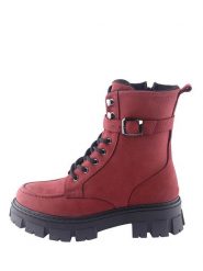 D.Moro Skórzane trzewiki w kolorze czerwonym rozmiar: 37. Czerwone botki damskie D.Moro, z materiału, bez obcasa, bez zapięcia. Za 308.45 zł.