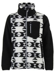 Peak Mountain Kurtka polarowa "Arthur" w kolorze czarno-białym rozmiar: XXL. Białe kurtki damskie Peak Mountain, xxl, bez wzorów, z polaru, bez kaptura. Za 209.33 zł.