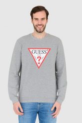 GUESS Bluza szara slim fit. Szare bluzy bez kaptura męskie Guess, l. W wyprzedaży za 189.99 zł.