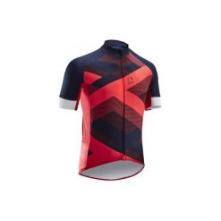 Koszulka krótki rękaw na rower szosowy ROADCYCLING RC500 X męska. Niebieskie t-shirty sportowe męskie TRIBAN, m, z elastanu, bez ramiączek, rowerowe. W wyprzedaży za 99.99 zł.