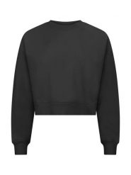 Clique Miami Cropped Krótki sweter z bawełny i poliestru z recyklingu - Czarny. Czarne swetry klasyczne damskie CLIQUE, xl, z bawełny, bez kołnierzyka. Za 157.03 zł.