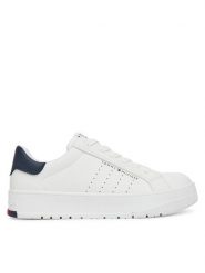 Tommy Hilfiger Sneakersy Low Cut Lace-Up Sneaker T3X9-33856-1355 S Biały. Białe buty sportowe chłopięce Tommy Hilfiger, ze skóry, bez zapięcia. Za 219.99 zł.