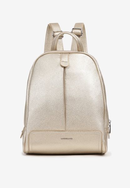 Złoty Geometryczny Plecak z Ozdobnym Przeszyciem Arzedi. Żółte plecaki damskie Born2be, z aplikacjami, z jeansu, biznesowe. Za 199.99 zł.