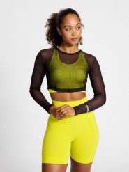 Damska koszulka z długim rękawem Hummel MT Fierce Mesh. Czarne t-shirty damskie HUMMEL, l, bez wzorów, z elastanu, bez kołnierzyka. Za 194.00 zł.