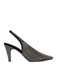 Eva Minge Czółenka EO-LYRA-LT1993-8-1 Czarny. Czarne czółenka damskie Eva Minge, bez wzorów, ze skóry, bez obcasa. Za 479.99 zł.