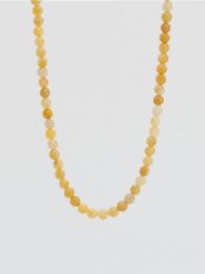 Naszyjnik z kamieniami - jasnożółty. Żółte naszyjniki damskie Reserved. Za 69.99 zł.