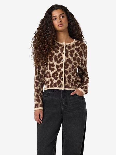 Noisy may Kardigan "Sille" w kolorze brązowo-beżowym rozmiar: XS. Brązowe kardigany damskie Noisy may, xs, bez wzorów. Za 61.89 zł.