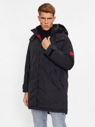 Hugo Parka Munkon 50495817 Czarny Regular Fit. Czarne parki męskie Hugo, m, bez wzorów, z syntetyku. Za 1,589.00 zł.
