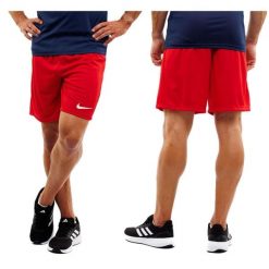 Spodenki treningowe męskie Nike Dry Park III. Czerwone szorty męskie Nike, ze skóry, bez kołnierzyka. Za 60.00 zł.