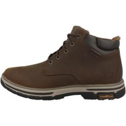Buty Skechers Segment 2.0 Brogden Marron. Brązowe buty wizytowe męskie Skechers, na zimę, z gumy, bez zapięcia. Za 409.99 zł.