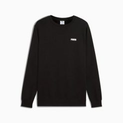 Bluza męska Puma ESS SMALL LOGO CREW FL 68676701. Czarne, analogowe bluzy bez kaptura męskie Puma, bez wzorów, z bawełny, klasyczne, bez kołnierzyka, bez ramiączek. Za 138.57 zł.