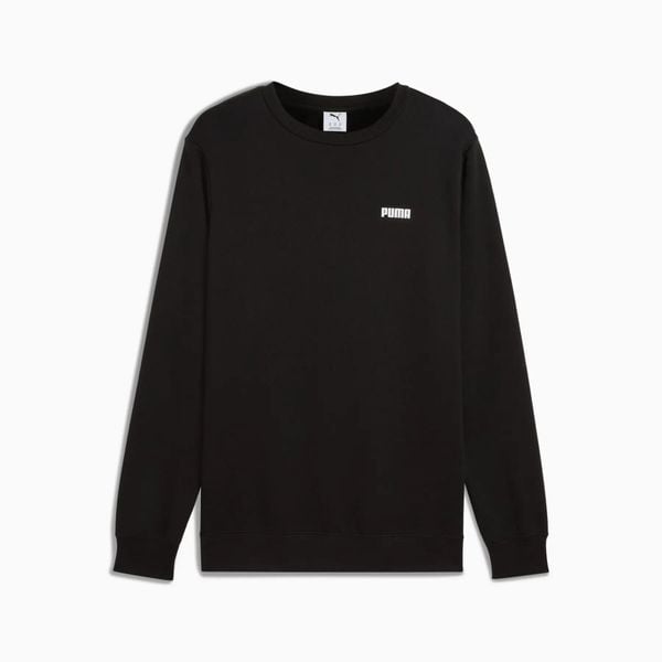 Bluza męska Puma ESS SMALL LOGO CREW FL 68676701. Czarne, analogowe bluzy bez kaptura męskie Puma, bez wzorów, z bawełny, klasyczne, bez kołnierzyka, bez ramiączek. Za 138.57 zł.