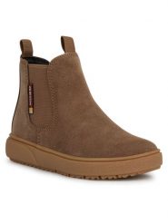 Geox Kozaki J Theleven Boy J36LDB 00022 C0013 S Brązowy. Brązowe buty zimowe chłopięce Geox, ze skóry, bez zapięcia. Za 379.99 zł.
