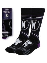 Lucky Socks Skarpety "Wednesday" w kolorze czarno-fioletowo-białym rozmiar: 36-43. Białe skarpetki męskie Lucky Socks, bez wzorów, prążkowane. Za 30.99 zł.