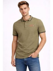 Geographical Norway Koszulka polo "Karem" w kolorze khaki rozmiar: 3XL. Brązowe koszulki polo męskie Geographical Norway, xl, bez wzorów, z bawełny, bez ramiączek. Za 114.95 zł.