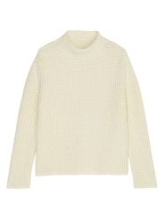 Marc O´Polo Sweter w kolorze kremowym rozmiar: L. Brązowe golfy damskie l, bez wzorów, z bawełny, bez ramiączek. Za 184.46 zł.