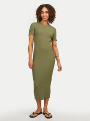 JJXX Sukienka dzianinowa Ellie 12254342 Zielony Slim Fit. Zielone sukienki damskie JJXX, l, bez wzorów, z dzianiny, bez kołnierzyka, bez ramiączek. Za 139.99 zł.