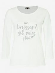 More & More Koszulka w kolorze białym rozmiar: 44. Białe bluzki damskie MORE & MORE, bez wzorów, z bawełny, bez kołnierzyka, bez ramiączek. Za 60.99 zł.