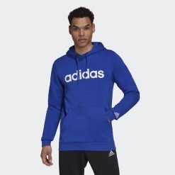 Bluza adidas Essentials Hoodie M H12165. Białe bluzy bez kaptura męskie Adidas, bez wzorów, sportowe, bez kołnierzyka, bez ramiączek. Za 159.00 zł.
