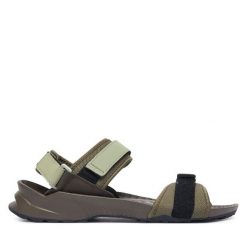 Sandały adidas. Brązowe sandały męskie Adidas, bez zapięcia. Za 239.99 zł.