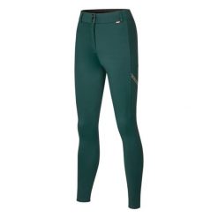 Damskie spodnie jeździeckie o średniej przyczepności Kingsland Kaya H Shape. Zielone spodnie materiałowe damskie KINGSLAND, bez wzorów, eleganckie. Za 599.00 zł.