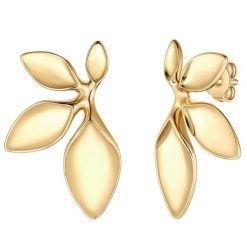 Yokoamii Kolczyki platki z pozlacanego mosiadzu 1 ct Damski. Żółte kolczyki damskie Yokoamii, pozłacane, na sztyftcie. Za 159.99 zł.