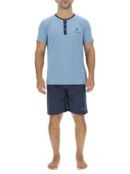 Pierre Cardin Piżama w kolorze niebieskim rozmiar: XXL. Niebieskie piżamy męskie Pierre Cardin, xxl, bez wzorów, bez ramiączek. Za 79.03 zł.