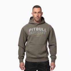 Bluza męska Pitbull Santa Muerte Hooded. Szare bluzy z kapturem męskie PITBULL, m, z bawełny. Za 239.99 zł.