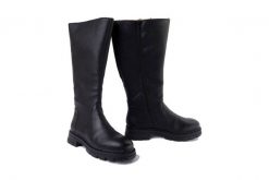 RIEKER Z9856-00 black, kozaki damskie. Czarne kozaki damskie Rieker, bez obcasa, na obcasie. Za 459.90 zł.
