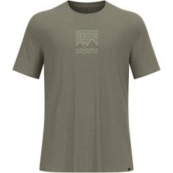 Koszulka męska Odlo ASCENT SUN. SEA. MOUNTAINS. T-shirt crew neck s/s. Brązowe t-shirty męskie Odlo, m, bez wzorów, z elastanu, bez kołnierzyka. Za 239.99 zł.