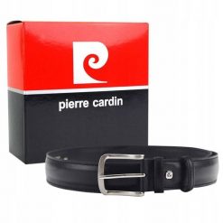 Pasek skórzany Pierre Cardin [D] 6209 NERO czarny. Czarne paski męskie Pierre Cardin, bez wzorów, z jeansu, klasyczne. Za 105.99 zł.