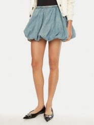 ROTATE Spódnica mini 113528 Niebieski Regular Fit. Niebieskie spódniczki damskie ROTATE, bez wzorów, z bawełny, mini. Za 559.99 zł.