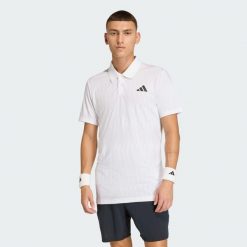 Koszulka Polo Tenisowa Climacool+ Airchill Freelift. Białe koszulki polo męskie Adidas, bez wzorów, bez ramiączek. Za 279.00 zł.