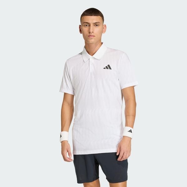 Koszulka Polo Tenisowa Climacool+ Airchill Freelift. Białe koszulki polo męskie Adidas, bez wzorów, bez ramiączek. Za 279.00 zł.